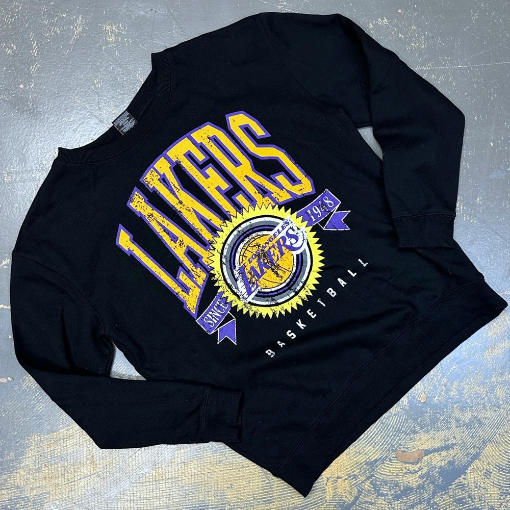 Los Angeles Lakers Crewneck Pull Over Sweater NBA Basketball Medium Ultra Game
